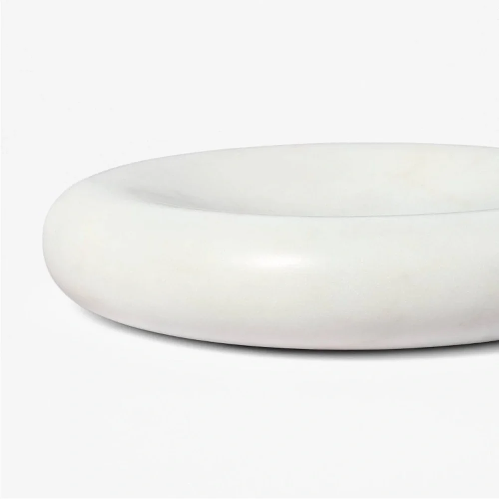 STUDIO MCGEE NWT marble white dish 8.03”w -white